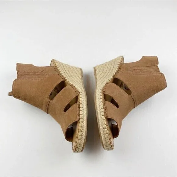 Franco Sarto Brown Nola Espadrille Wedge Sandals Size 9 NEW - Picture 7 of 12